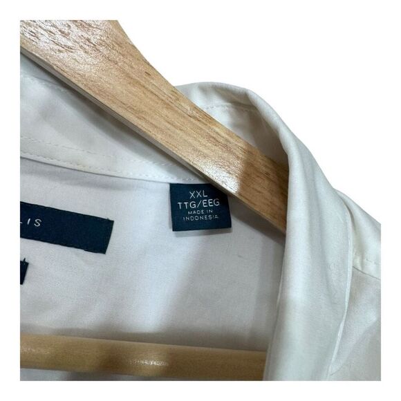 Perry Ellis Men's Shirt Sleeve White Button Up Shirt  size XXL - Picture 8 of 9